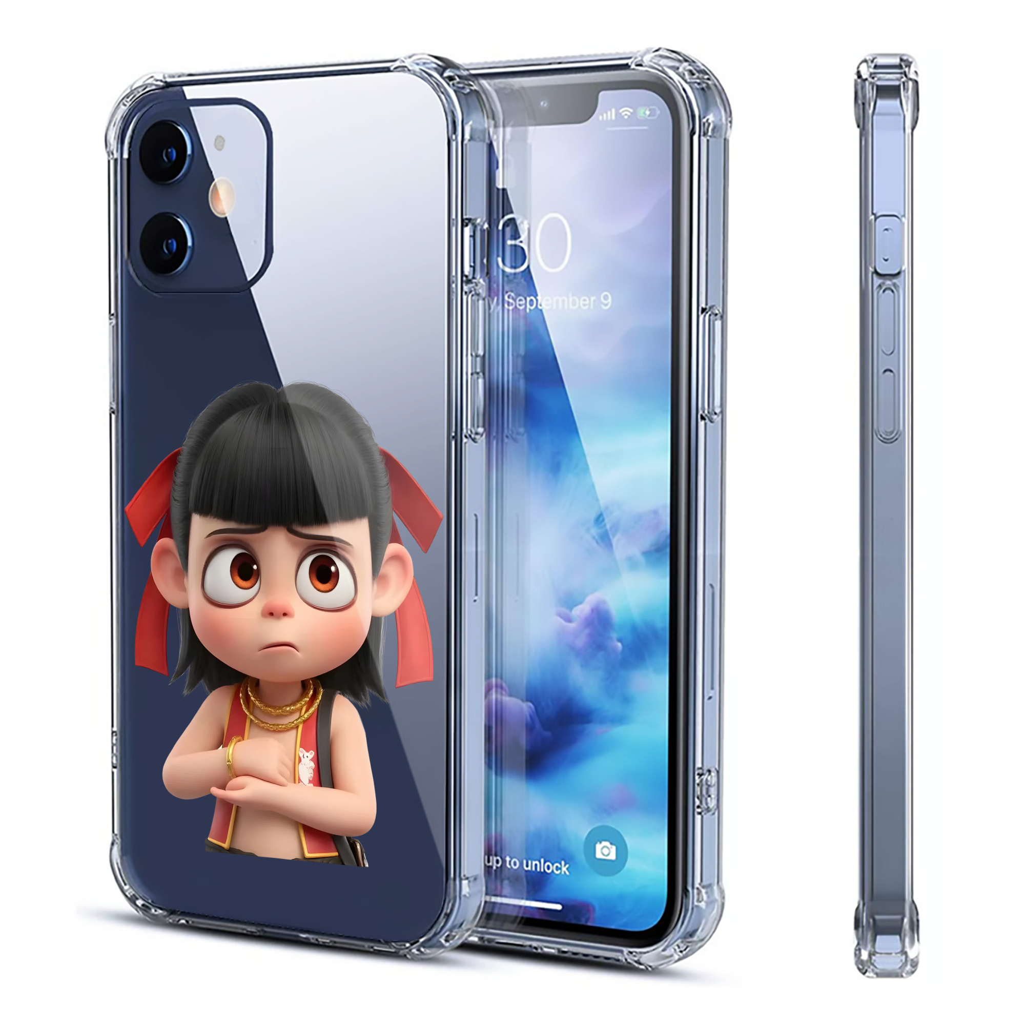 （画像用） Ne Zha 2 ナタ 魔童の大暴れ 【iPhone 12シリーズ対応】透明スマホケース（クリアソフトケース）